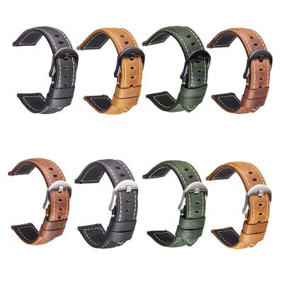 China Leather applies to wholesale Peina's new quick release watch belt, retro rough crazy watch belt and real leather for sale