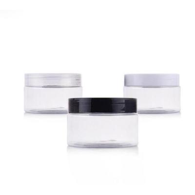 China 100ml 120ml 150ml 200ml 250ml 300ml 500ml Cosmetic Empty PET Plastic Clear Cosmetic Jar For Cream Cosmetic Packaging Containers for sale