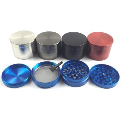 China Improve Cigarette Taste Customized 4 Layer Zinc Alloy Herb Grinder Manual Tobacco Smoking Grinder for sale