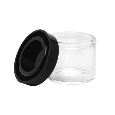 China 6ml Silicone Cap Solid Color Glass Container Soft Cover Medicine Glass Jar for sale