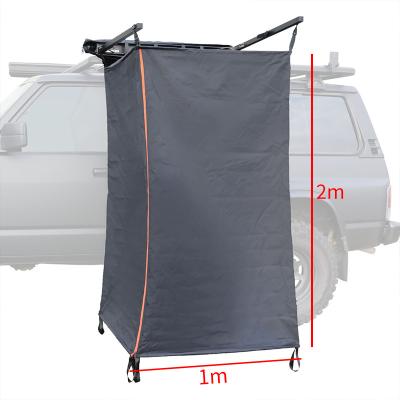 China Easy Install Factory Direct Sales Car Camping Shower Side Tent Roof Top Tent Shower Tents for sale