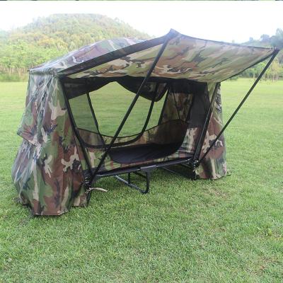 China Hot Sale UV-Resistant Automatic Tent Waterproof Camping Bed Raising Up Off Sleep Bed Ground Tent With Bed for sale