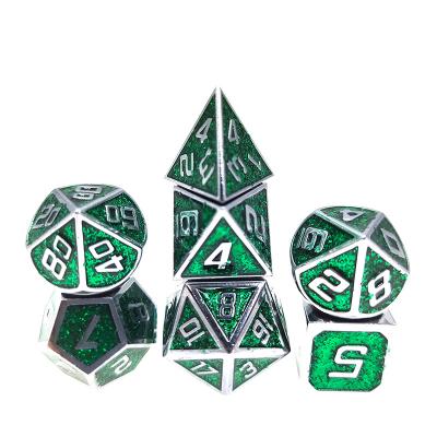 China Square Game D&D Professional Custom Metal Polyhedral Dies Set Colored Plating Dies For Dungeons And Dragons RPG Games for sale