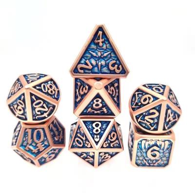 China Wholesale Cheap Polyhedron Square Dice Mold Custom Engraved Logo Metal Dnd Dice For Dungeons And Dragon D&D for sale