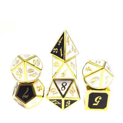 China Handmade Game SHENDUN Full Dice Dice Starfish DND Square Polyhedral Metal Dice Set For RPG for sale