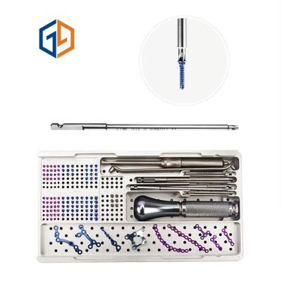 China Kit de instrumentos ortopédicos con mini placa de titanio para el maxilar y la cara en venta