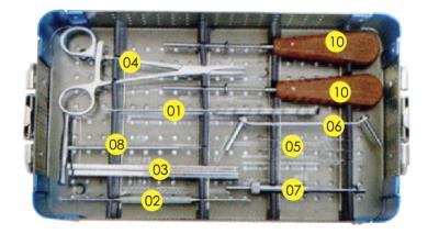 China Maxillofacial Implant Orthopedic Surgical Instruments Set SS PPSU for sale