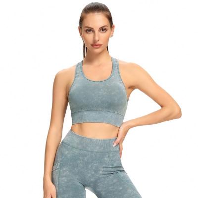 China Wholesale Hot Selling Custom Made Breathable 2 Piece Yoga Bra Set Cotton Sports Bra Free Size Sports Set for sale