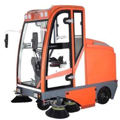 China food & Beverage Factory PB210 Battery Powered Broom All Closed Floor Road Cleaning Machine Made In China Road Sweeper for sale