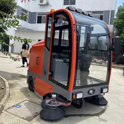 China food & Beverage Plant PB210 Electric Broom All Closed Floor Ride On Road Cleaning Machine Sweeper for sale