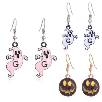 China BOHEMIA Shape New Jewelry Personality Ghost Small Smiley Earrings Ghost Smiley Earrings Halloween Gift for sale