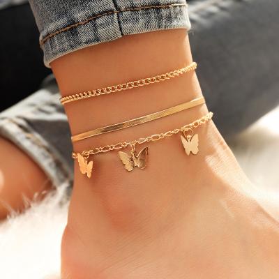 China Wholesale hot-selling European and American punk alloy anklets of Sun elephant retro fashion jewelry ladies multi-layer anklets for sale