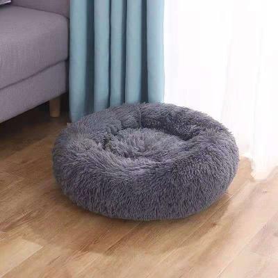 China Travel amazon hot selling breathable durable round soft donut elevated pet dog cat bed animal sleeping furniture accessories dogbed for sale