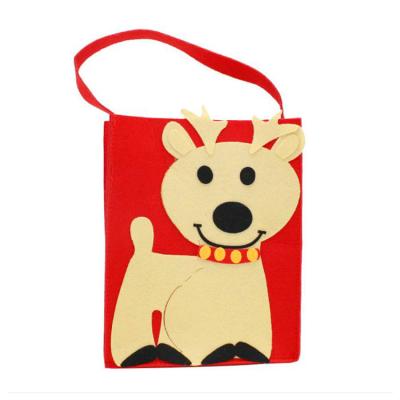 China Direct Selling Multifunctional Cartoon Felt Tote Bag Toy Box Sundries Storage Shopping Bag for sale