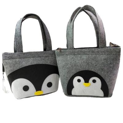 China Wholesale Felt Shopping Tote Handbag Bags With Zipper Recycled Eco Friendly Customized Multifunctional for sale