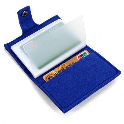 China Small Multi-Function Portable Multi-Color Bank Card Credit Card Felt Card Holder Case for sale