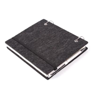 China Wholesale Multifunctional Customized Cheap Luxury Organizer Diary Printing Business Loose Leaf Creative Color Felt Notebook Stationery Notepad for sale