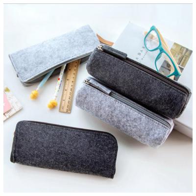 China Protect Factory Supply Promotional Students Large Capacity Super Felt Cloth Pencil Case Pen Bag Pouch Stationary Case for sale