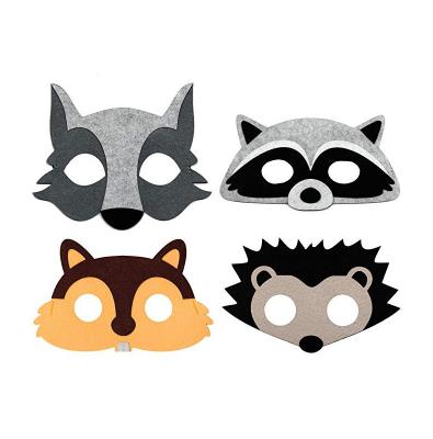 China High Quality Interesting Patterns Cute Animal Kids Mask Fashion Home Holiday Celebration Mask Eco-Friendly Felt Eye Mask for sale