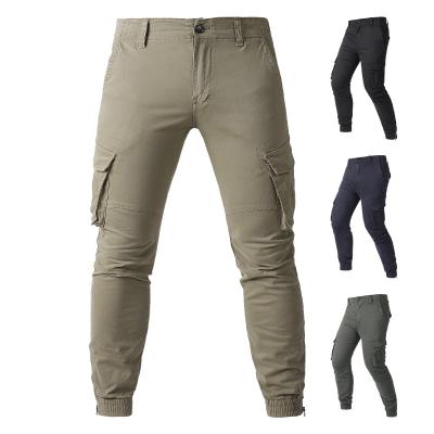 China Wholesale Anti Wrinkle Men's Casual Pants Colors Cotton Workwear Khaki Side Pockets Mens Cargo Pants for sale