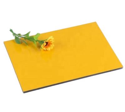 China MKS001 Outdoor PVDF Aluminum Composite Panel 3mm 4mm Thickness Glossy Yellow for sale