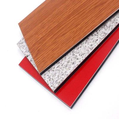 Cina 4x8 Factory price Wooden ACP Exterior Composite Aluminum panel in vendita