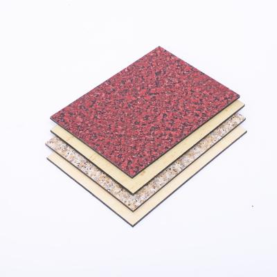 China 3mm 4mm 5mm Marble Aluminum Composite Panel With Stone Grain Color For Kitchen Cabinet for sale