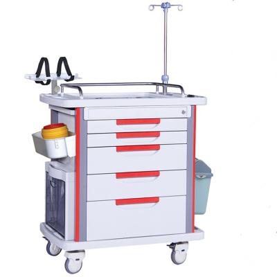 China ABS Plastic Material Coupon Equipment Crash Trolley Commercial Hospital Treatment Trolley for sale