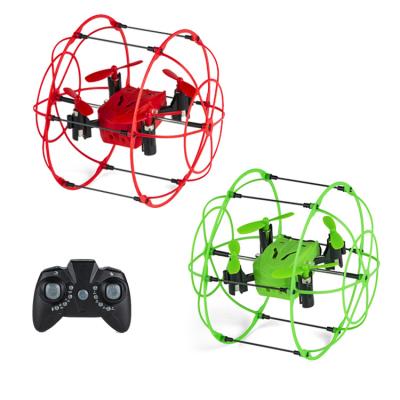 China Earth Mode 2.4G LED Lights Mini Climb RC 6-Axis Gyro Cover Device UFO Helicopter Flying Ball Quadcopter Remote Control Drone for sale