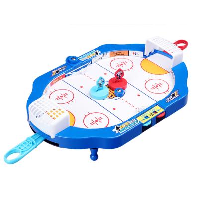 China Competitive Game Factory Head 2 Puck Plastic Ice Hockey Board Desktop Fast Game Sling Battle Players Table Educational Toys For Boys Girls Kids for sale