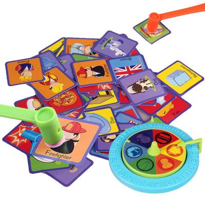 China Beat-A-mole Educational Interactive English Letter Toy 2-4 Players Flash Learning Cards Match Plastic Educational Board Game Toy For Boys Girls for sale