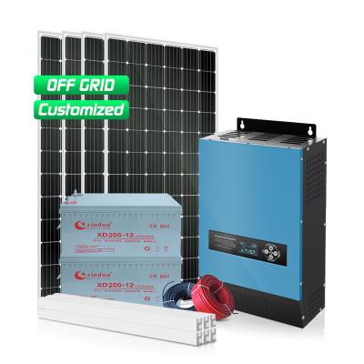 China 5kw 1500w 3000 watt home solar power system price 2kw 3500w 5 kw home solar panel off grid 1000w 5000w system 1kw complete on sale for sale