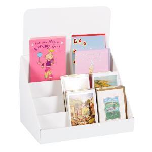 China 4 tiers cardboard counter display box for greeting cards for sale