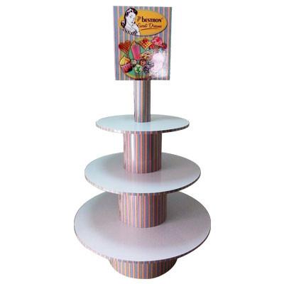 China Round 3 tiers cardboard display Tree Stand for sale