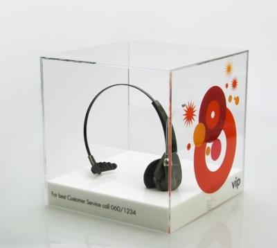 China Custom acrylic display box for earphone for sale