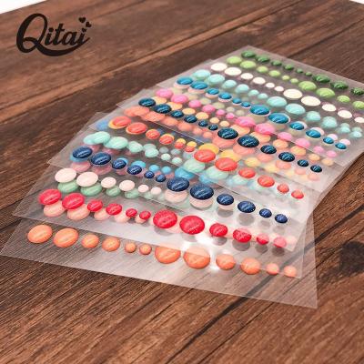 China Dot Self Adhesive Sparkle Glitter Decorative Enamel Sticker Dot Epoxy Resin 3d Sticker For DIY Scrapbooking Crafts Card Making Decoration for sale