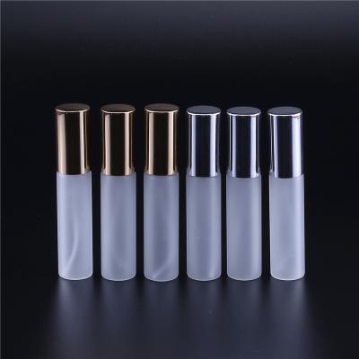 China 10ML Personal Care Round Perfume Bottle Refill Perfume Spray Tube Frosted Glass Bottle for sale