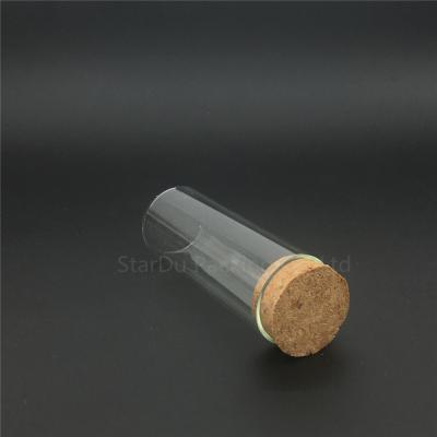 China Personal Care 40ml Clear Glass Tube With Cork Stopper Clasp Cork Bottle 30*80mm Test Tube for sale