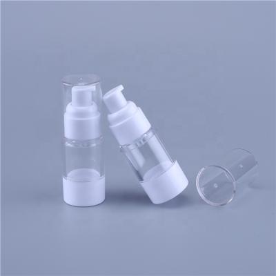 China Popular Personal Care 15ml 50ml AS Plastic Cosmetic Base Pump Bottle Airless Packaging In Stock for sale