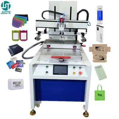 Cina Semi Automatic Silk Screen Printing Machine Cardboard Auto Print Flatbed Screen Printer For Flat Item T-shirt Clothes in vendita