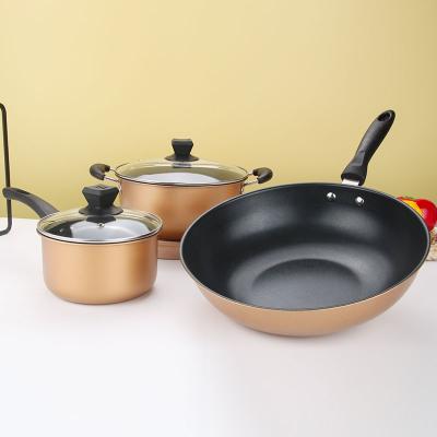 China Sustainable Multi Function Cookware Cooking Stainless Steel Kitchenware Nonstick Iron Pot Pan Stainless Steel Pot Set for sale