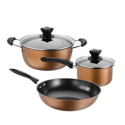 China Sustainable Kitchen Pots And Pans Cast Iron Cookware Nonstick Cooking Set for sale