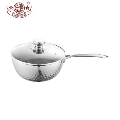 China Stocked 304 Stainless Steel Japanese Nonstick Pot Milk Cooking Pot With Single Handle for sale