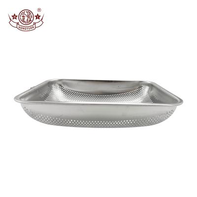 China Sustainable Universal Stainless Steel Fruit Vegetable Wash Drain Basket Dense Hole Basket for sale