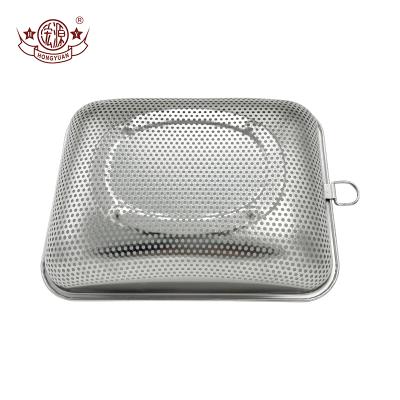 China Sustainable Vegetable Household 304 Stainless Steel Drain Baskets Dense Hole Universal Basket for sale