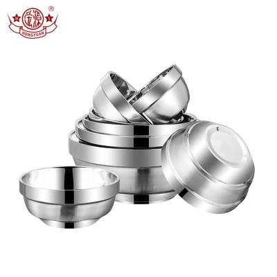 China Kitchen Product Small Double-Layers Stainless Steel Mixing Bowl Viable 304 for sale