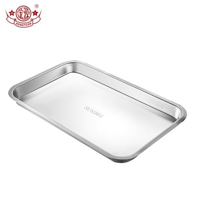 China Sustainable Wholesale Rectangle Baking Tray Metal Dish Custom Stainless Steel Baking Tray for sale