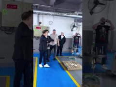 Factory tour with our customer