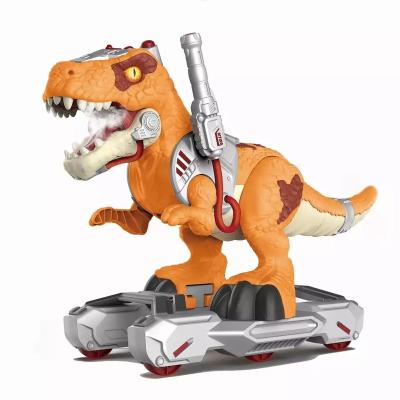 China Ride On Toy Kids Multifunction Educational Toy Story Telling Plastic Push Throw Dinosaur Sliding Ride On Car for sale