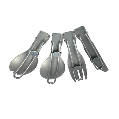 China Viable Lightweight Titanium Spoon and Spork Knife Portable Cutlery Riser Set for sale